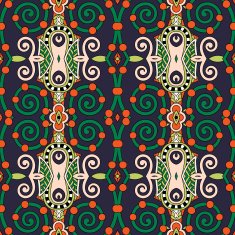 seamless geometry vintage pattern ethnic style ornamental backg N199