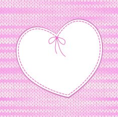 Heart Shape Design with Knitted Pattern