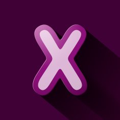 Volume icons alphabet X