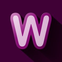 Volume icons alphabet W