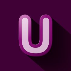Volume icons alphabet U