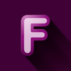 Volume icons alphabet F