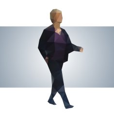 Polygonal street girl N3