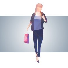 Polygonal street girl N7