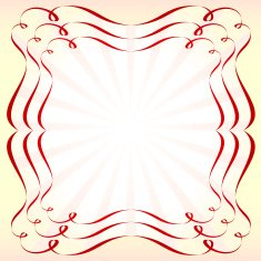 retro frame with ribbon vector illustration
