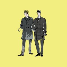 Vector sketch mans in fashion clothes eps