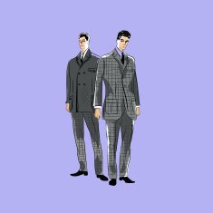Vector sketch mans in fashion clothes eps N2