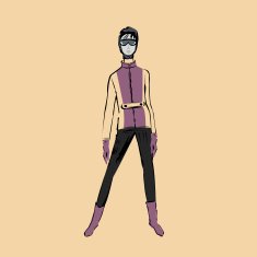 Vector sketch girls in fashion clothes eps N8