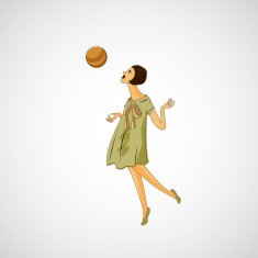 Vector sketch girls in fashion clothes eps N11