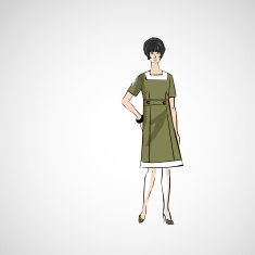 Vector sketch girls in fashion clothes eps N17