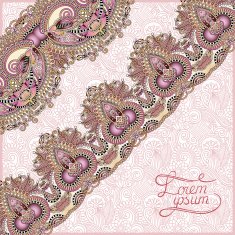 ornamental background with flower ribbon stripe pattern N31