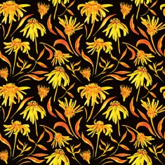 Seamless watercolor pattern with flowers N3