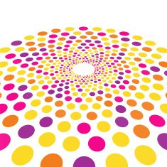 abstract background colored circles in perspective