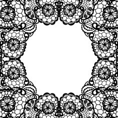 Vintage lace invitation card N24