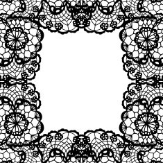 Vintage lace invitation card N25