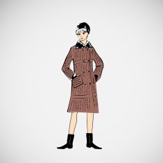 Vector sketch girls in fashion clothes eps N27