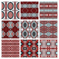set of different seamless colored vintage geometric pattern N72