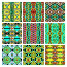 set of different seamless colored vintage geometric pattern N80