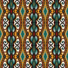 seamless geometry vintage pattern ethnic style ornamental backg N221