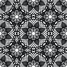 Lace black seamless mesh pattern N5