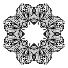 Vector abstract circular pattern of arabesques
