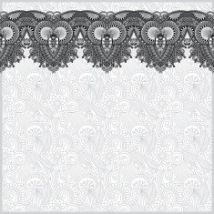 grey ornamental background with flower ribbon stripe pattern N2