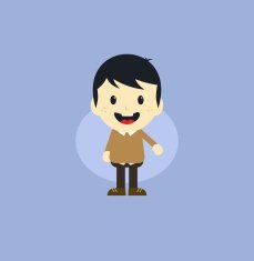 adorable boy cartoon character N6
