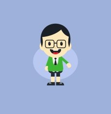 adorable boy cartoon character N7