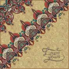 ornamental background with flower ribbon stripe pattern greeti N94