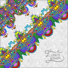 ornamental background with flower ribbon stripe pattern greeti N101