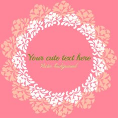 Invitation vintage card with floral pattern N4