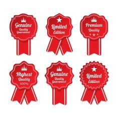 Vintage premium quality labels set N3