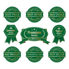 Vintage premium quality labels set N5