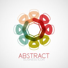 Symmetric abstract geometric shape N139