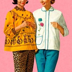 Woman in Leopard Outfit With Blue
