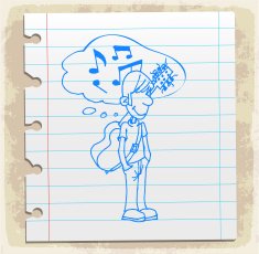 Cartoon music rock illustration N2