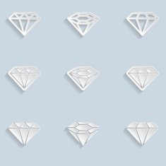 Diamond Paper Icons