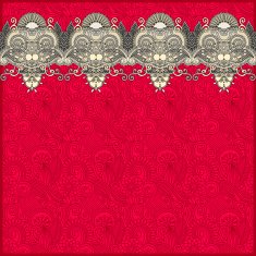ornamental background with flower ribbon stripe pattern greeti N104