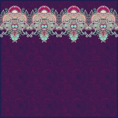 ornamental background with flower ribbon stripe pattern greeti N105