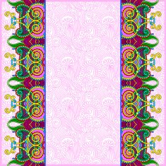 ornamental background with flower ribbon stripe pattern greeti N107