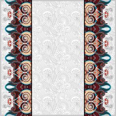 ornamental background with flower ribbon stripe pattern greeti N108
