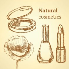 Sketch beauty equipment with poppy
