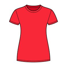 Red t-shirt design template