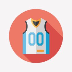 basketball clothing flat icon with long shadow eps10 N40