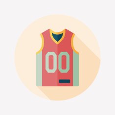 basketball clothing flat icon with long shadow eps10 N42