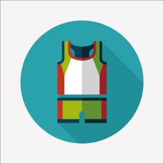 basketball clothing flat icon with long shadow eps10 N47