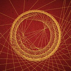 Vector abstract background with embroidery on cardboard N7