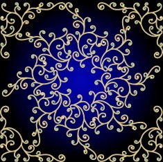 background with gold circular ornament of precious stones
