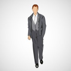 Vector sketch man in fashion clothes eps N2