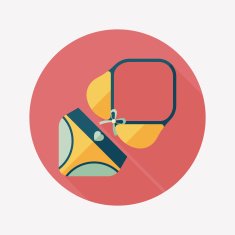 Swimming suit flat icon with long shadow N17